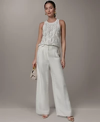 Donna Karan New York Women's Pleated Wide Leg Pants