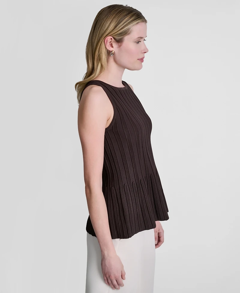 Dkny Women's Peplum Crew Neck Sweater