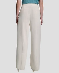 Dkny Women's Straight-Fit Pinstripe Trouser Pants