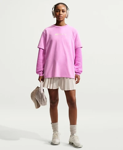 Nike Women's Long-Sleeve Oversized Cotton T-Shirt