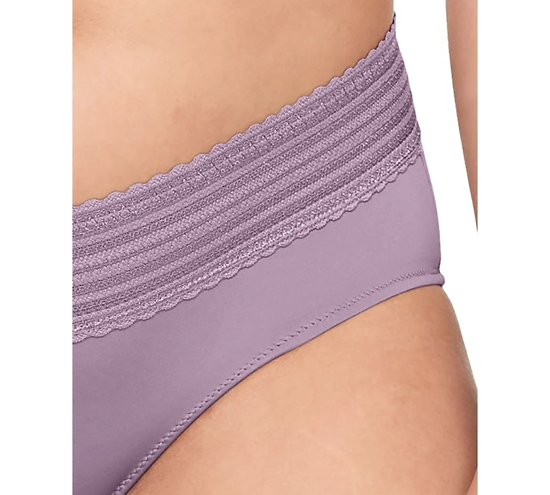 Warners No Pinching Problems Dig-Free Comfort Waist with Lace Microfiber Hi-Cut 5109
