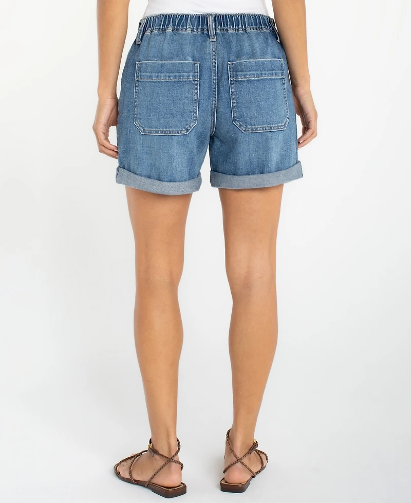 Liverpool Los Angeles Women's Rolled-Cuff Denim Shorts