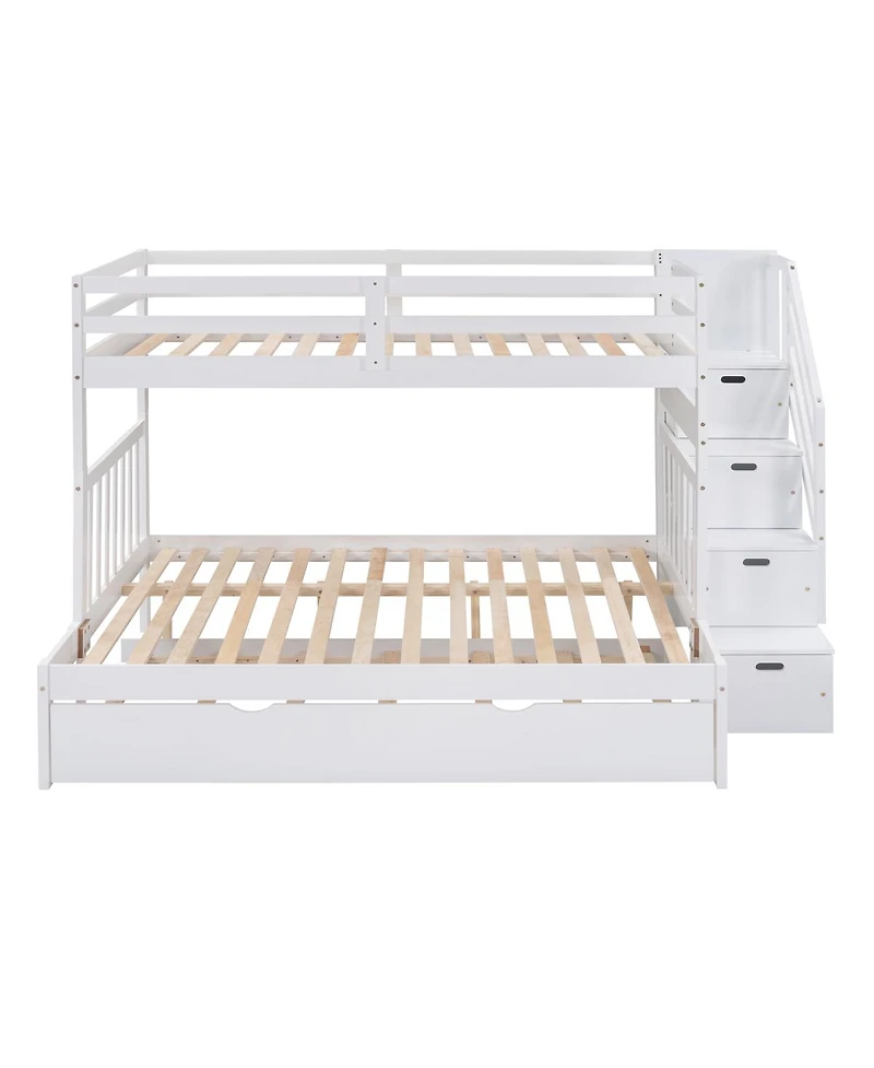 Streamdale Furniture Twin over Full Bunk Bed with Twin Size Trundle