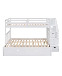 Streamdale Furniture Twin over Full Bunk Bed with Twin Size Trundle