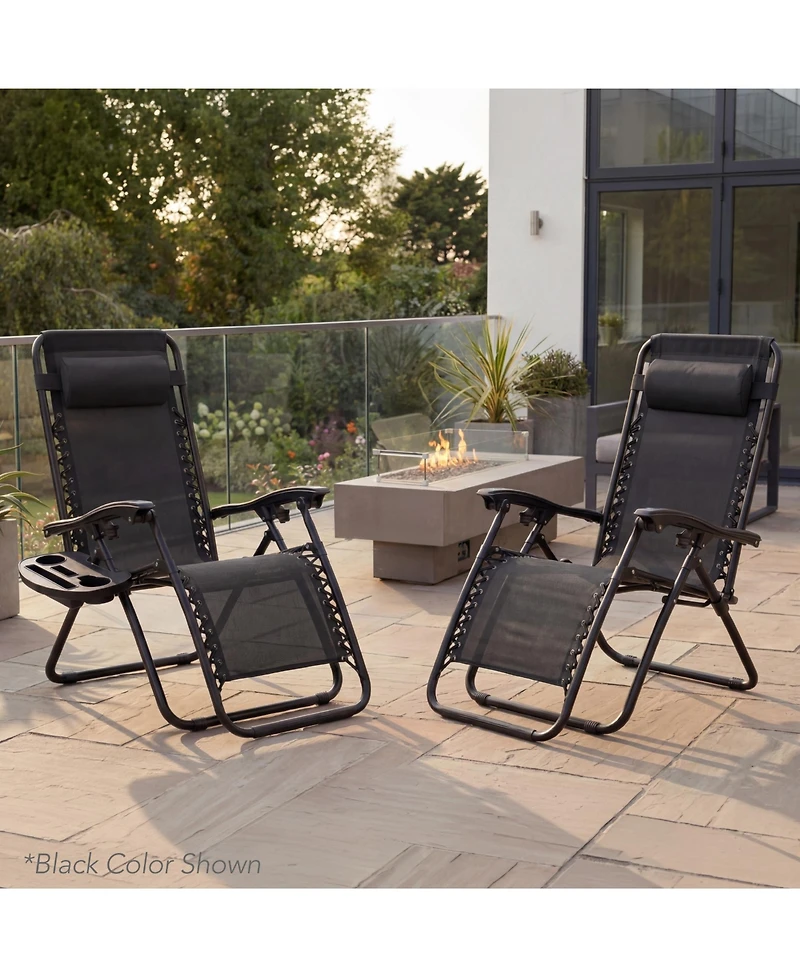 Best Choice Products Set of 2 Zero Gravity Lounge Chair Recliners for Patio