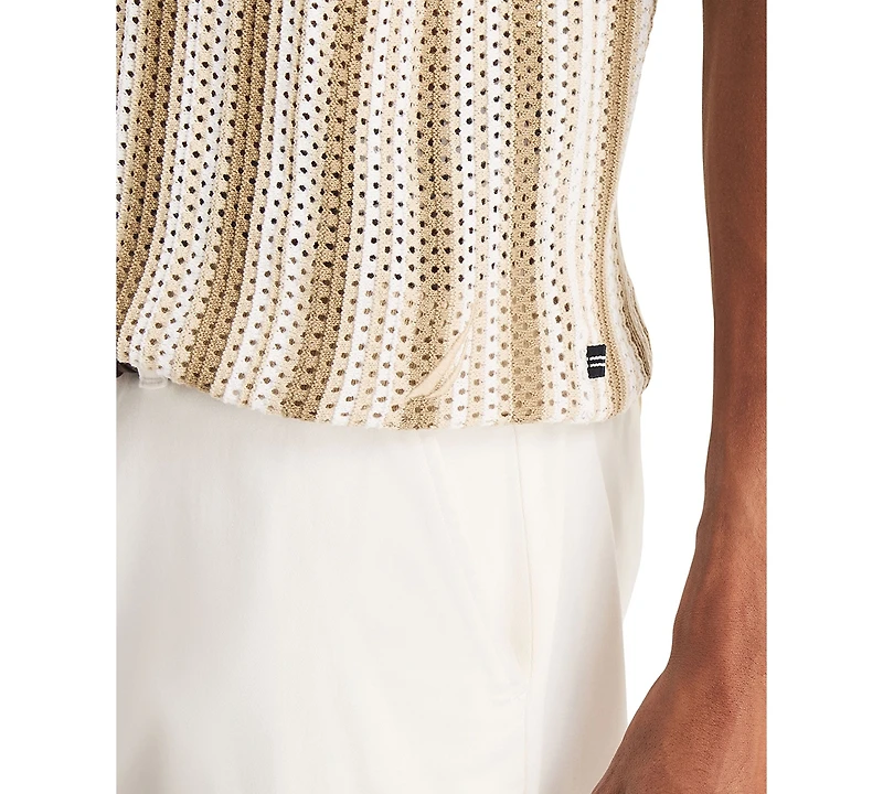 Nautica Men's Short-Sleeve Striped Polo Sweater