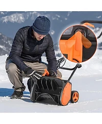 Sugift Electric Snow Shovel, 12A 17 inch Corded Snow Shovel, Adjustable Chute for Winter