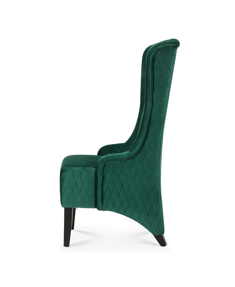 Streamdale Furniture Velvet High-Back Accent Chair