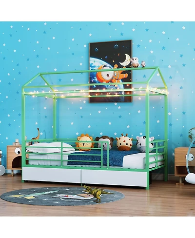 Streamdale Furniture House Floor Bed Frame for Kids