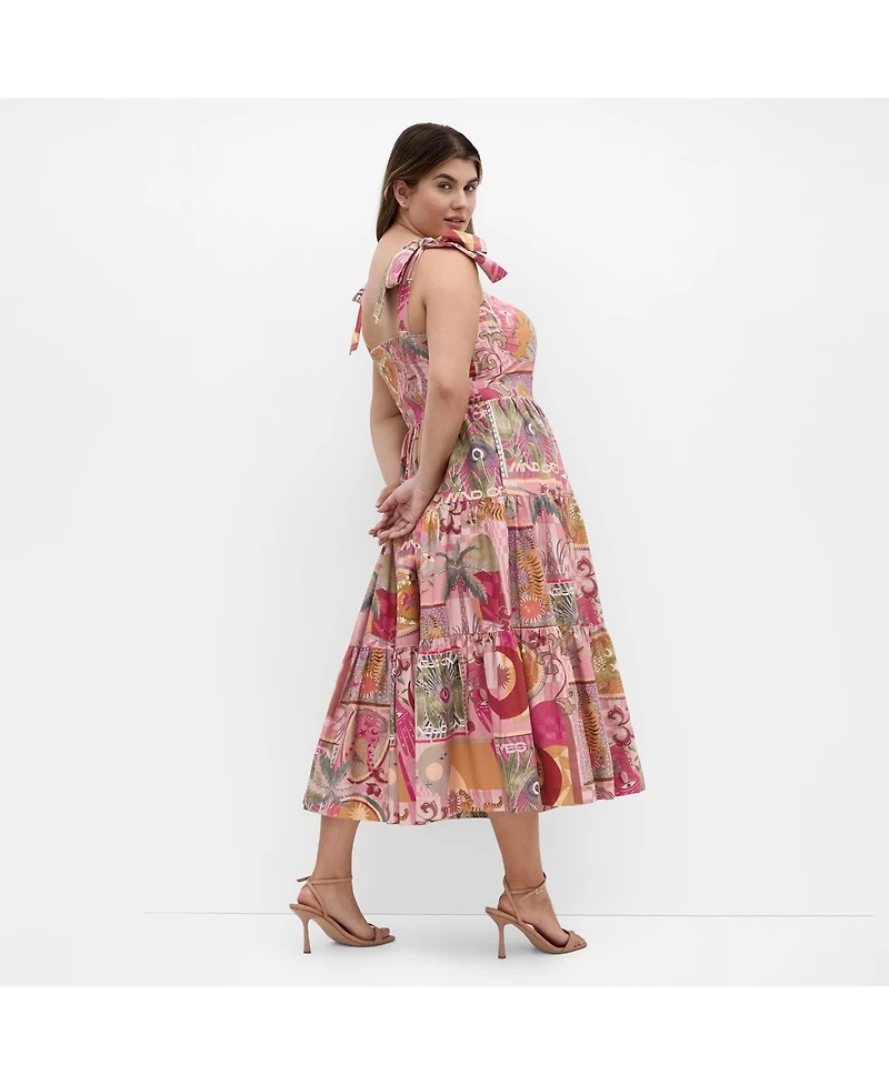 City Chic Women's Elessia Print Midi Dress