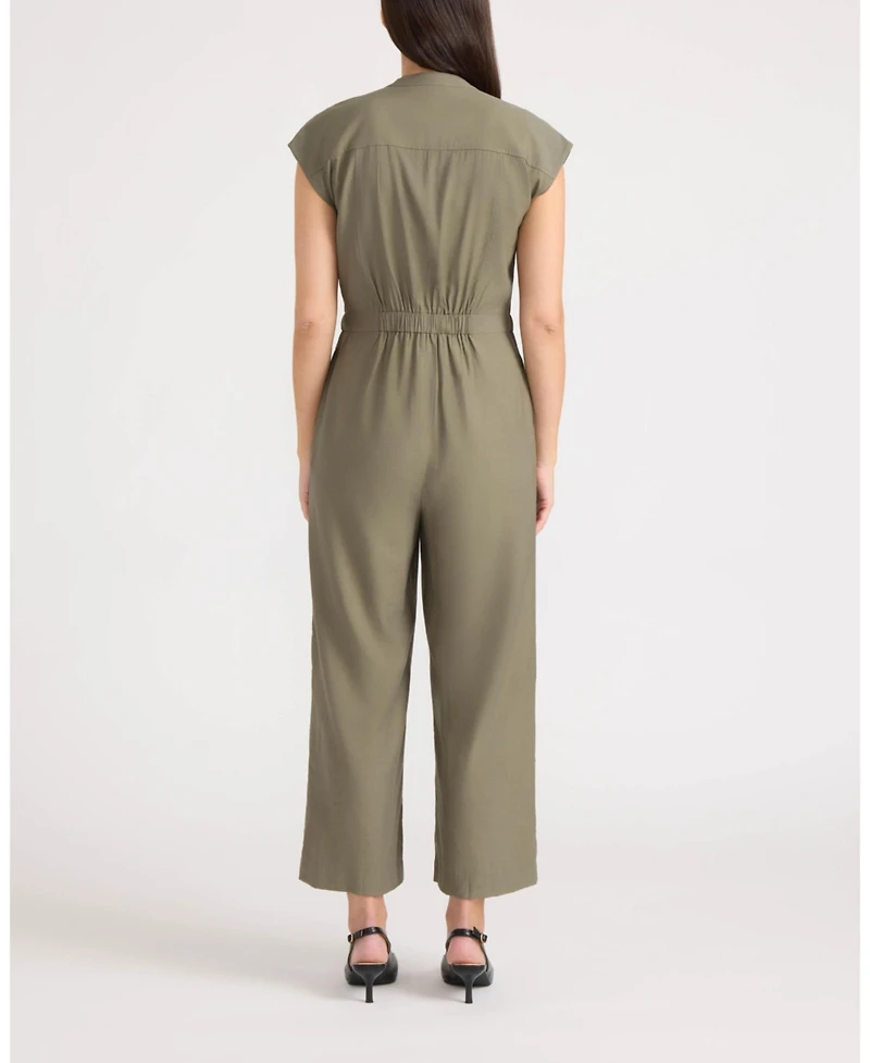 Ellen Tracy Women's Crinkle Jumpsuit