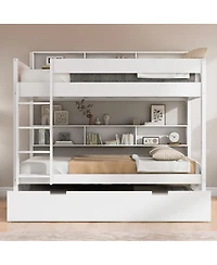 Streamdale Furniture Full over full bunk bed with trundle