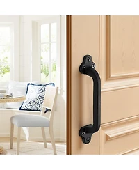 Sugift Barn Door Handle, 2Pcs 9" Rustic Steel Gate Handles for Outdoor Use