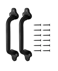 Sugift Barn Door Handle, 2Pcs 9" Rustic Steel Gate Handles for Outdoor Use