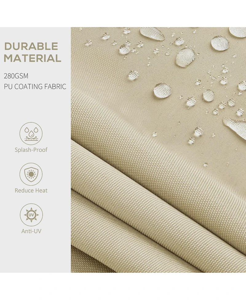 Outsunny 8' x 6.5' Patio Retractable Awning Sunshade Shelter, Beige