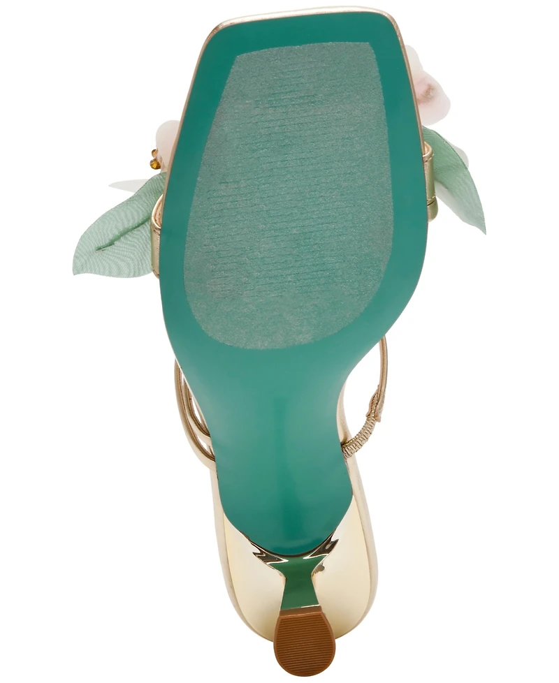 Betsey Johnson Women's Wells Floral Slide Dress Sandals