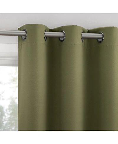 Sun Zero Sheridan Magnetic Closure Blackout Grommet Curtain Panel Pair