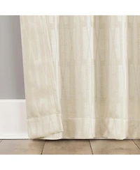 No. 918 Dover Tonal Geometric Semi-Sheer Back Tab Curtain Panel
