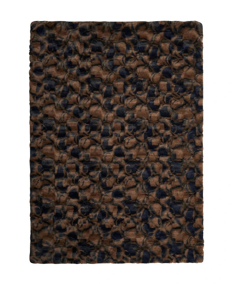 Nine West Embossed Faux Fur Throw, 50"x70"