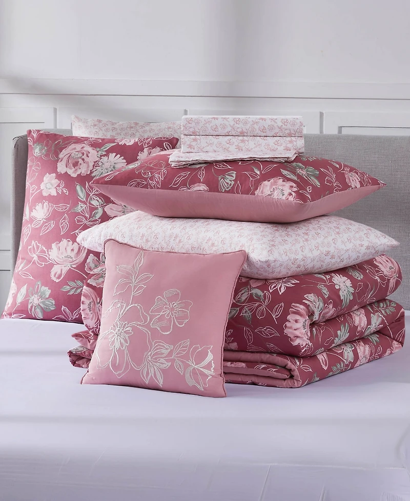 Nine West Shilo Floral Bed in a Bag 8-Pc. Comforter Set