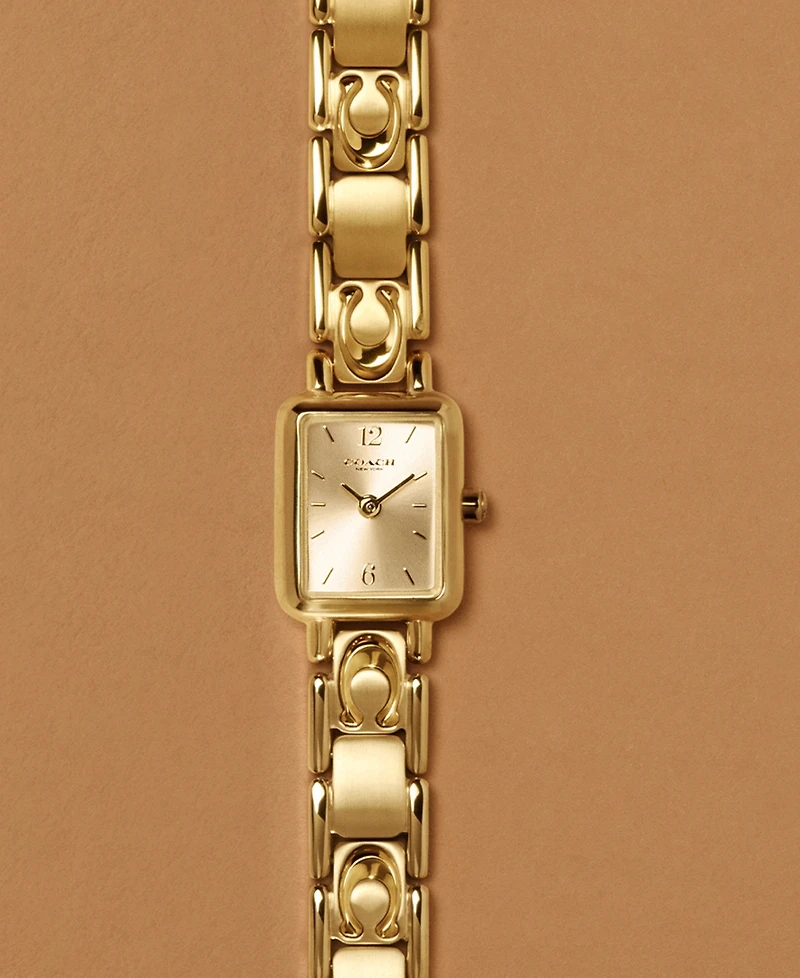 Coach Women's Mara Gold Tone Stainless Steel Bracelet Watch, 15.5mm