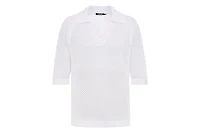 Olsen Women's Ajour Knit Polo Sweater