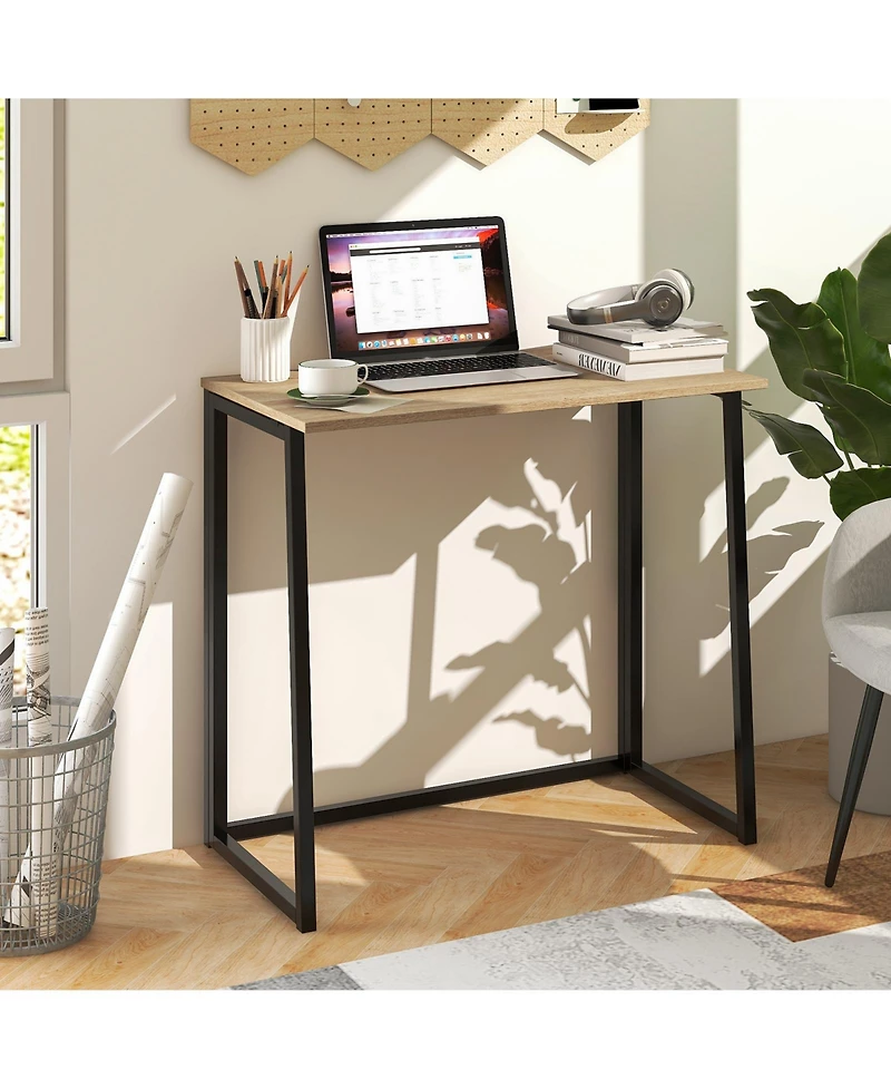 Sugift Space-saving Folding Computer Desk for Home Office