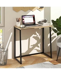 Sugift Space-saving Folding Computer Desk for Home Office