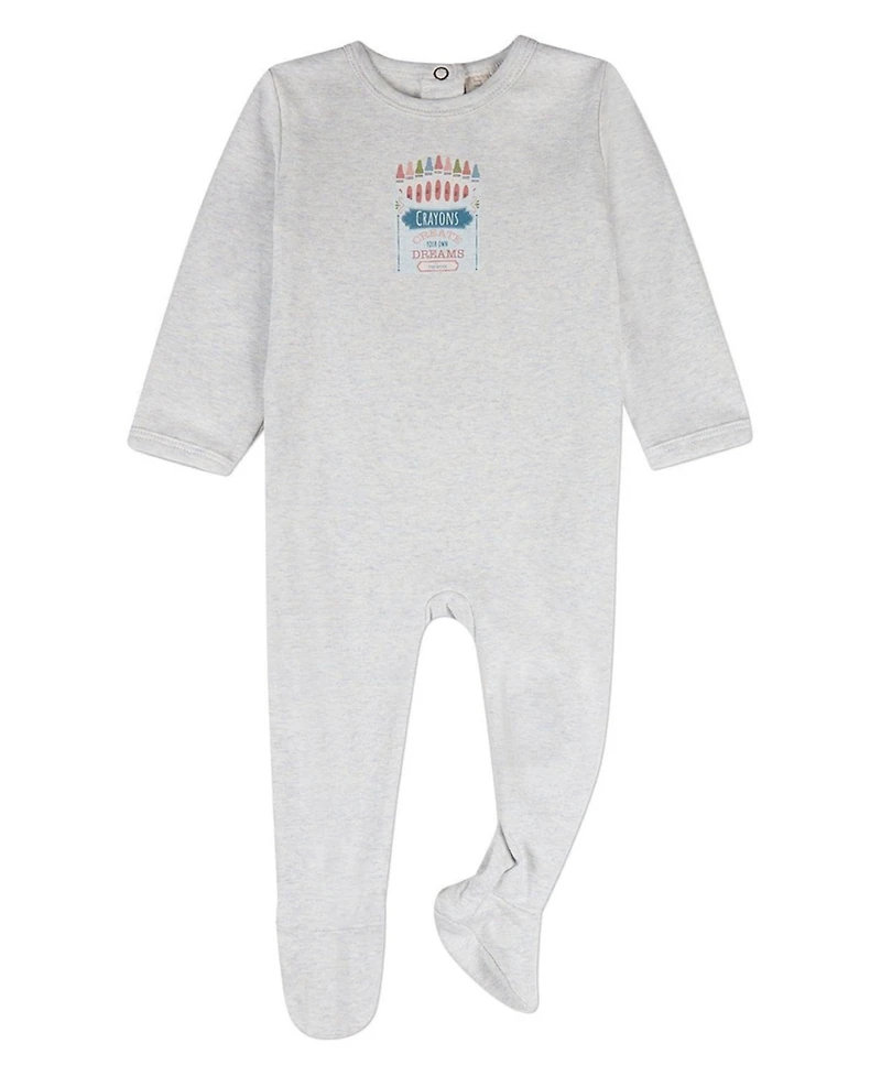 MeMoi Baby Girls Create Your Own Dreams Crayon Box Footie