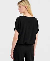 Anne Klein Women's Dolman-Sleeve Bubble-Hem Top