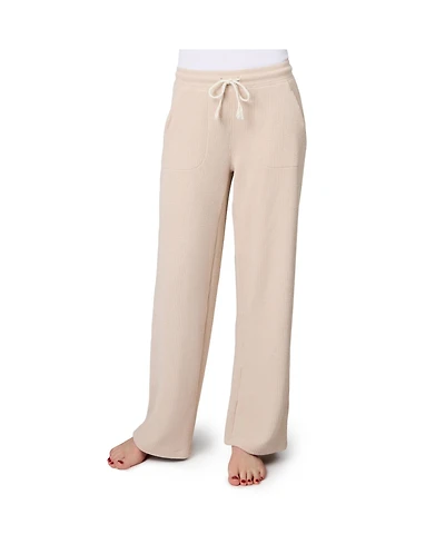 Free Country Women's Ripple Knit Long Wide Leg Pant
