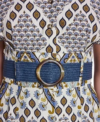 Jessica Howard Petite Short-Sleeve Belted Collared Shirt Dress