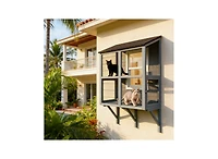 Zeus and Ruta Heavy Duty Outdoor Cat Catio with Mesh Cover for Indoor Cats