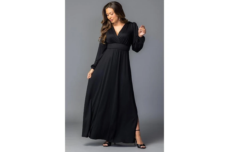 Kiyonna Women's Kelsey Long Sleeve Maxi Dress