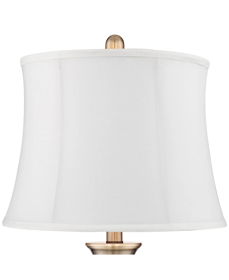 Regency Hill Becky Traditional Table Lamps 24 3/4" High Set of 2 Antique Softback Shade for Bedroom Living Room Bedside Nightstand Office