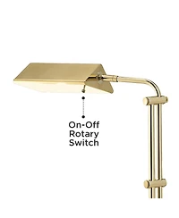 Regency Hill Traditional Adjustable Pharmacy Floor Lamp with Usb Charging Port 54" Tall for Living Room Reading House Bedroom