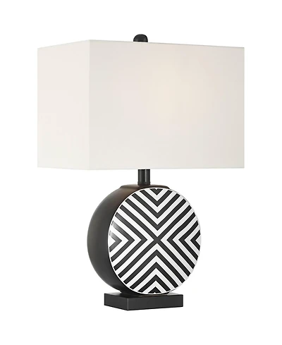 360 Lighting Fraser 21 1/2" Ceramic Disc 3-Way Table Lamp