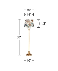 360 Lighting Dyna Traditional 58" Tall 2-Light Standing Floor Lamp Pull Chain