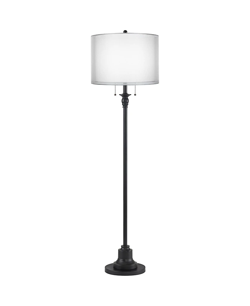 360 Lighting Dyna Traditional 58" Tall 2-Light Standing Floor Lamp Skinny Pole Pull Chain