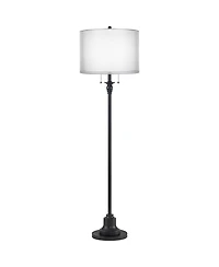 360 Lighting Dyna Traditional 58" Tall 2-Light Standing Floor Lamp Skinny Pole Pull Chain