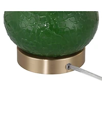 360 Lighting Maris 20" Glass and Satin Brass Table Lamp Set of 2