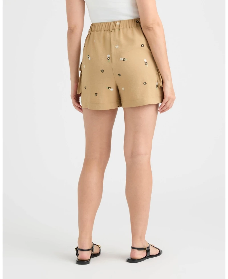 Ellen Tracy Women's Airflow Skirt with Embroidery