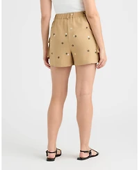 Ellen Tracy Women's Airflow Skirt with Embroidery