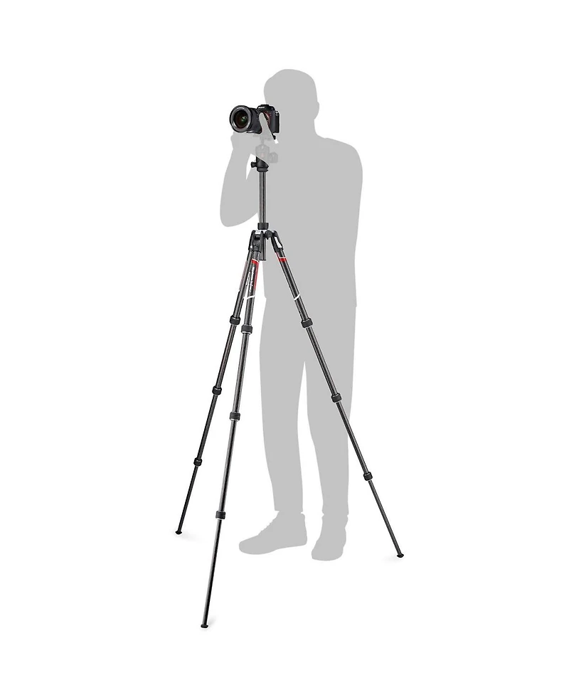 Manfrotto Befree Gt 4-Section Carbon Fiber Travel Tripod with 496 Center Ball Head, Twist Lock