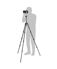 Manfrotto Befree Gt 4-Section Carbon Fiber Travel Tripod with 496 Center Ball Head, Twist Lock