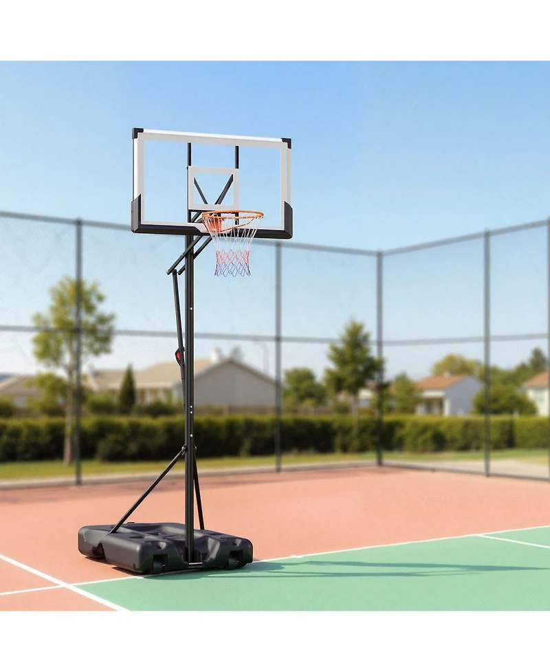 Mecale Portable Basketball Hoop with Backboard and Height Adjustment