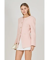 endless rose Women's Tweed Buttoned Vest