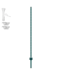 Sugift Fence Post, 10 Pack, U-Channel Heavy Duty Steel, for Garden and Lawn Use