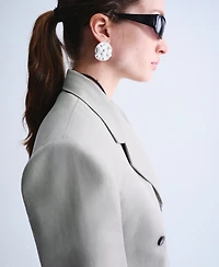 Selection Mango Women's Flap Pockets Straight Suit Blazer