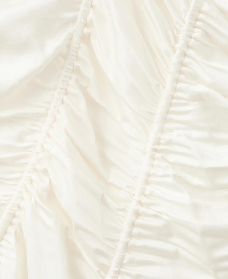 Selection Mango Women's Adjustable Ruched Satin Dress